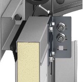 Adjustable rolling brackets allow achieving close proximity of the door leaf to seals.